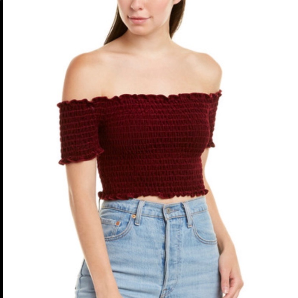 Vintage off the shoulder crop top